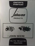 Johnson 10TC & 12A Front End Loader Lawn Garden Tractor Owner Parts Manual. Fixed Price $89.95.