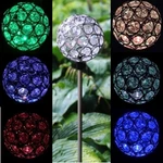 Solar Crystal Glass Ball Garden Stake Color Change Led Light Outdoor Yard Decor. Fixed Price $10.99.
