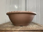 Japanese Bonsai Pot Yamaaki Tokoname 26.7CM X10.4CM Round. Fixed Price $135.00.