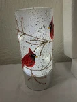New Signature Homestyles Sparkle Glass Cylinder W/timer Hand Painted Box. Fixed Price $19.99.