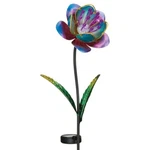 Mystic Flower Solar Metal & Glass Yard Stake Purple. Fixed Price $34.95.