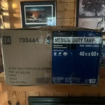 Everbilt 40 X 60 Ft. Blue Gen Purpose Waterproof Medium Duty Tarp Cover 5MIL. Fixed Price $160.00.