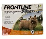 Frontline Plus Flea & Tick Control For Dogs 5 - 22 Lbs. 6 Doses New Sealed. Fixed Price $38.39.