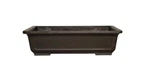 Brown Mica Bonsai Pot Rectangle 14.75" Large Professional Training Planter. Fixed Price $159.95.