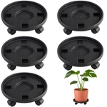 Rolling Plant Stand With Wheels 5 Pack 12 Inch Caddy Heavy .... Fixed Price $37.31.