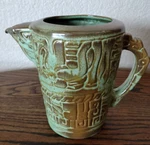 Vintage Frankoma Pottery Tea No Lid Mayan Aztec Prairie Green 7T. Fixed Price $22.24.