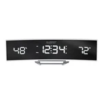 602-247 Crosse Technology Curve Led Dual Alarm Clock With Mirrored Lens & Usb. Fixed Price $39.95.
