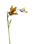 Regal Art, Hummingbird, Flower Stake, Purple Cornet, 44". Fixed Price $23.99.