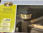 Hampton Bay Solar Led Post Caps 2 Pack Home Landscape Lighting 718530. Fixed Price $29.00.