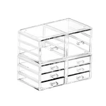 Cq Acrylic Clear Stacking Make Up Organizers And Storage With 8... Fast Usa Ship. Fixed Price $37.96.