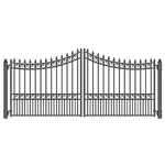 Aleko Manhattan Style Ornamental 18' Iron Wrought Dual Driveway Gate. Fixed Price $2899.00.