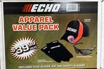 Echo Genuine Apparel Value Pack 99988801526 Hat Gloves Glasses. Fixed Price $20.00.