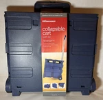Office Depot Brand Mobile Folding Cart With Lid 16"H X 18"W 15"D, Blue 108-393. Fixed Price $39.98.
