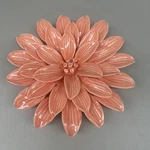 Threshold Ceramic Clay Pottery Art 3D Flower Wall Decor 9 1/2 Light Pink Orange. Fixed Price $32.00.