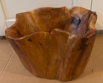 Ecco Hand Carved Solid Wood Root Bowl Organic Teak Centerpiece Decor. Fixed Price $39.99.
