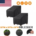 Mr. Patio Chair Covers Waterproof 2-PACK 35X35X35 Inch Uv Windproof, Black. Fixed Price $25.99.