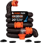 Camco Rhinoflex 20FT Rv Sewer Hose Kit W/ Clear Elbow Adapter 39742. Fixed Price $67.90.