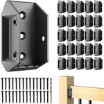 40 Pack Aluminum Alloy 2"X4" (actual 1.5"X3.5") Deck Railing Brackets Connectors. Fixed Price $115.47.