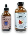 Natures Aura Essential Oil Kit V1 - Castor + Black Seed 100% Pure & Organic. Fixed Price $30.00.