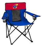 Kansas Jayhawks Arm Chair Blue Red Ncaa Tailgating Camping Cup Holders. Fixed Price $62.99.