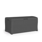 Suncast 122 Gallon Extra Large Resin Wicker Outdoor Storage Deck Box, Peppercorn. Fixed Price $439.63.