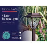 Moonrays 4 Pk Led Solar Landscape Lights Textured Lens Pathway Driveway Garden. Fixed Price $19.99.