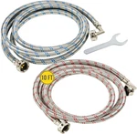 Manguera Pvc 5/8'' 50FT Reforzada Acero Flexible Succi Agua Gas Con Abrazadera. Fixed Price $45.99.
