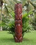 M Ori Inspired Tribal Tiki Wood Carving Half Statue Tropical Bar Patio Decor 39". Fixed Price $95.00.