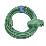 Green Extension Cord 35 Ft 16/3 Sjtw 3-OUTLET Holiday Outdoor Garden CP10194. Fixed Price $19.99.