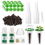 129 Hydroponic Pods Kit With Plant Food, Grow Sponges, Labels, Baskets & Domes. Fixed Price $21.67.
