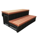 Confer Plastics Leisure Accents Deluxe 36" Hot Tub Steps, Redwood (open Box). Fixed Price $90.30.