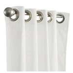 New! Sunbrella Light Filtering Grommet Curtain White 84" Length One Panel. Fixed Price $27.50.