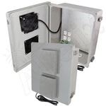 Altelix 14X12X6 Weatherproof Vented Nema Enclosure, Fan, Power Outlet. Fixed Price $199.00.