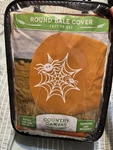 Round Bale Cover Easy To Use Country Canvas Spiders On Web Orange. Fixed Price $17.00.