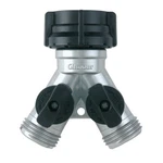 Gilmour 800154-1001 Zinc Chrome Threaded Male Y-hose Connector With Shut Offs. Fixed Price $11.70.