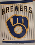 Milwaukee Brewers Retro Mlb Baseball 27" X 37" Banner Flag Nip New Wincraft. Fixed Price $19.95.