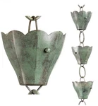 Good Directions Blue Verde Copper Tulip 13 Cup Rain CHAIN-463V1-8. Fixed Price $85.00.