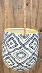 Blue And White Ceramic Hanging Garden Pot 5" X. Fixed Price $20.99.