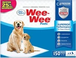 Four Paws Wee-wee Superior Performance 22" X 23" (150 Count), White. Fixed Price $84.99.