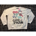 Peanuts Snoopy Cote Dazur Beach Umbrella Graphic Sweatshirt Off White Small. Fixed Price $18.00.