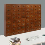 64-DRAWER Storage Cabinet Pine Wood Furniture Tabletop Box For Home. Fixed Price $157.98.