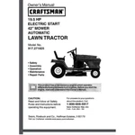 Craftsman 917.271825 Lawn Tractor Owner Parts Manual 60 Pages Year 2001 19.5 Hp. Fixed Price $19.95.