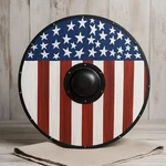 Viking Round Shield American Flag Style Handmade Wooden Reenactment. Fixed Price $110.00.