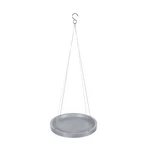 Ecopots Indoor/outdoor Round Plastic Hanging Planter Saucer, Blue Grey, 14IN. Fixed Price $39.95.
