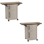 New Suncast Portable Outdoor Patio Prep Serving Station & Cabinet (2 Pack). Fixed Price $337.98.