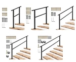 2/3/4/5/6 Steps Outdoor Wrought Iron Handrail,adjustable Height Stair Railing. Fixed Price $110.19.