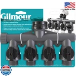 Gilmour Heavy Duty 4 Way Garden Hose Splitter, Quad Water With Shu. Fixed Price $19.99.