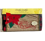 Evergreen Mailbox Cover Christmas Poinsettia Burlap, Strong Magnets - New. Fixed Price $17.00.