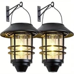 2-PACK Outdoor Waterproof Solar Lanterns With Mounting Kit Modern Retro Style. Fixed Price $34.17.