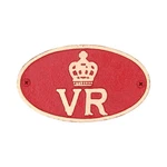 Royal Queen Victoria Vr Wall Plaque Red Cast Iron British Sign. Fixed Price $17.34.